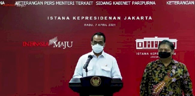 Menteri Perhubungan Budi Karya Sumadi dalam jumpa pers usai Sidang Kabinet Paripurna di Istana Merdeka, Jakarta Pusat, yang dikutip melalui kanal Youtube Sekretariat Presiden, Rabu, 7 April/Repro