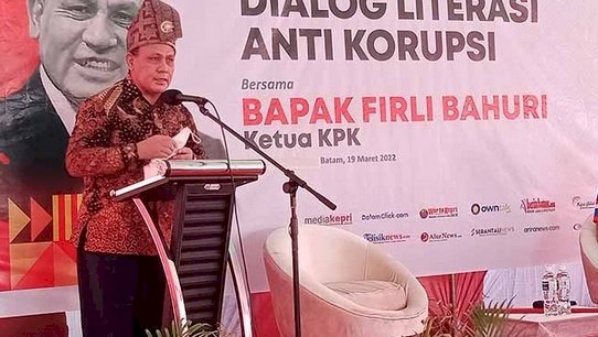 Ketua KPK Firli Bahuri dalam acara bertajuk "Diskusi Literasi Anti Korupsi" yang diselenggarakan Jaringan Media Siber Indonesia (JMSI)/RMOL