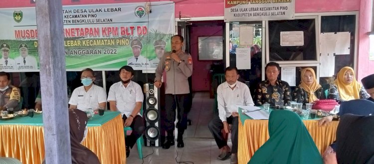 Saat Kapolsek Pino memberikan himbauan kepada masyarakat di wilayahnya/RMOLBengkulu