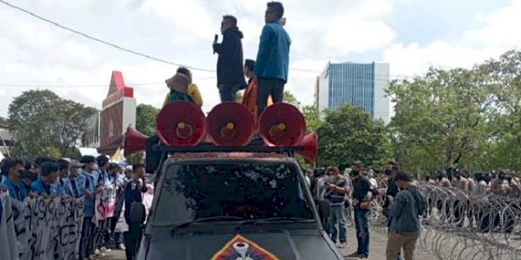 Unjuk Rasa Mahasiswa Palembang/RMOLSumsel