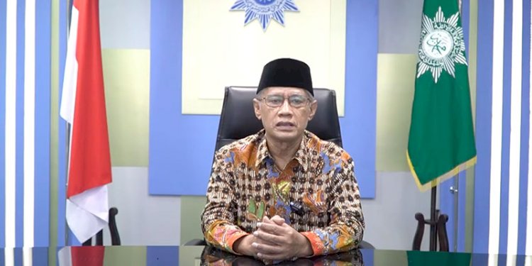 Doa Ketua Umum Muhammadiyah di Hari Raya Idulfitri 1443 H Ketua Umum PP Muhammadiyah Profesor Haedar Nashir/Net