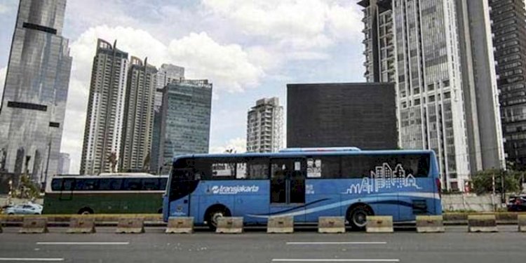 Ilustrasi bus transjakarta/Net