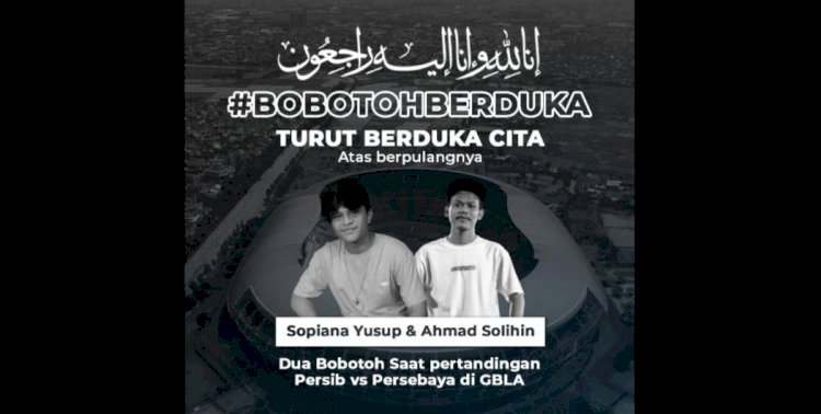 Dua orang bobotoh meninggal dunia saat laga Persib vs Persebaya/Ist