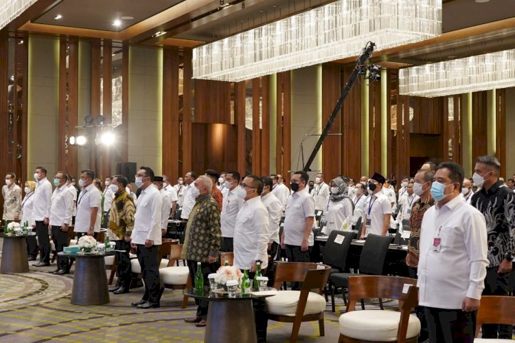 Pj Bupati Muba Apriyadi menghadiri Rakernas APKASI ke-XIV. Ist.