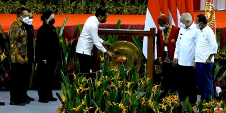 Presiden Joko Widodo membuka kongres XXXII dan MPA XXXI di Samarinda/Ist
