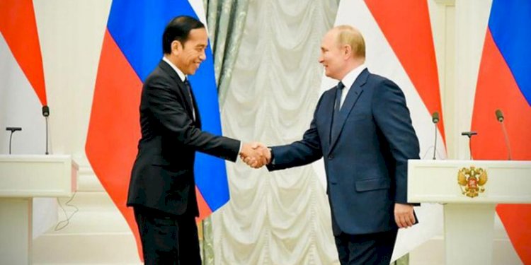 Presiden RI Joko Widodo saat bertemu Presiden Rusia Vladimir Putin di Moskow/Net