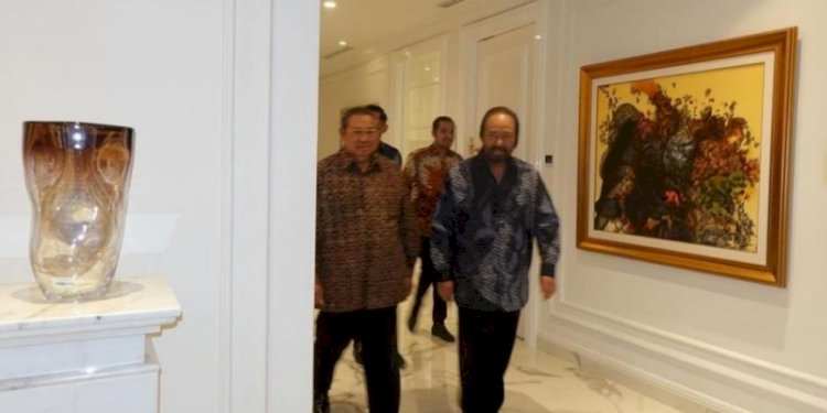 Presiden ke-6 Susilo Bambang Yudhoyono saat menemui Surya Paloh di Nasdem Tower/Ist