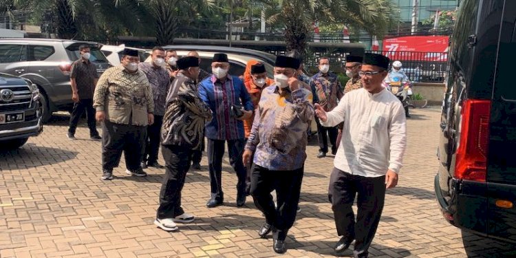 Presiden PKS Ahmad Syaikhu dan rombongan pengurusnya tiba di Kantor PP Muhammadiyah/RMOL