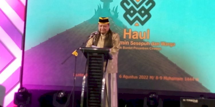 Ketua Umum Golkar, Airlangga Hartarto saat di Pondok Pesantren Buntet Cirebon/RMOLJabar