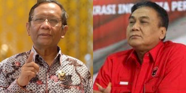 Kolase Menko Polhukam Mahfud MD dan Ketua Komisi III DPR RI, Bambang Wuryanto/Net