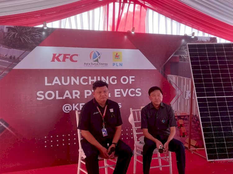 KFC luncurkan Stasiun Pengisian Kendaraan Listrik Umum (SPKLU) di gerai KFC di kawasan Jalan Panjang, Kebon Jeruk, Jakarta Barat/Ist