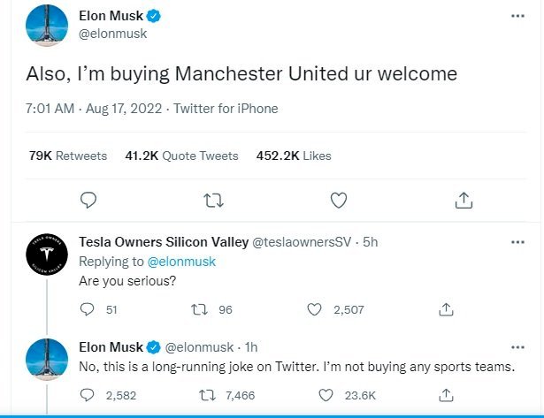 Tweet Elon Musk. (Istimewa/rmolsumsel.id)
