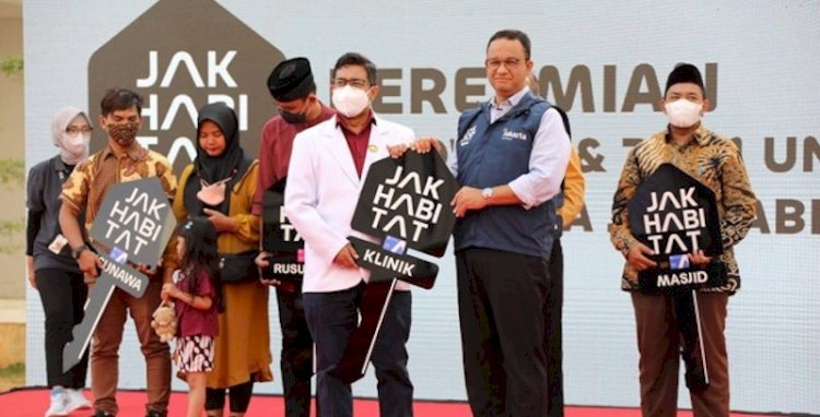 Gubernur DKI Jakarta, Anies Baswedan saat meresmikan rusunawa/Net
