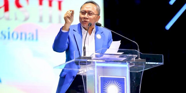 Ketua Umum PAN, Zulkifli Hasan, di acara Rakernas PAN, Sabtu (27/8)/Ist