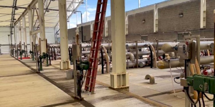 Sistem pengolahan air O.B. Curtis Water Plant/Net