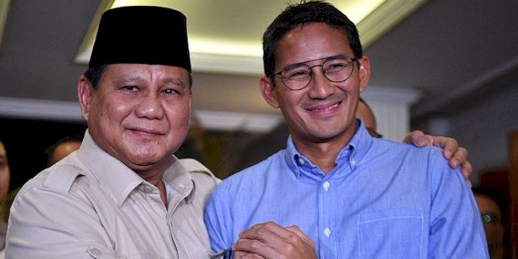  Ketua Umum Partai Gerindra Prabowo Subianto dan Wakil Dewan Pembina Partai Gerindra Sandiaga Uno/Net