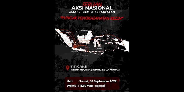 BEM SI akan menggelar unjuk rasa di sekitaran Patung Kuda pada Jumat siang (30/9)/Repro