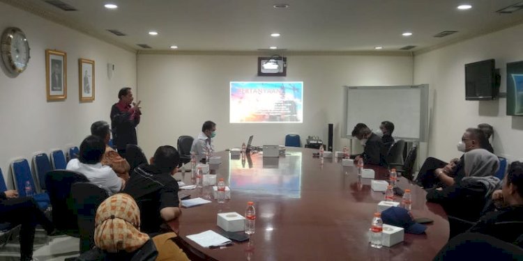 Ketua Pusat Studi Air Power Indonesia Chappy Hakim saat Workshop Forum Navigasi Penerbangan di Ruang Meeting Breaking News Studio 2 Metro TV/Ist