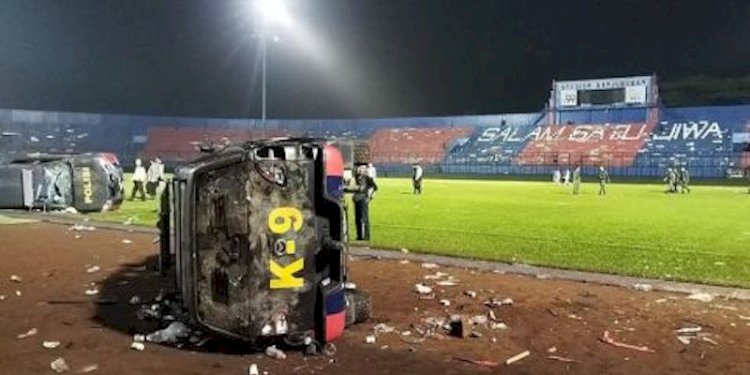  Stadion Kanjuruhan usai kerusuhan terjadi/Net