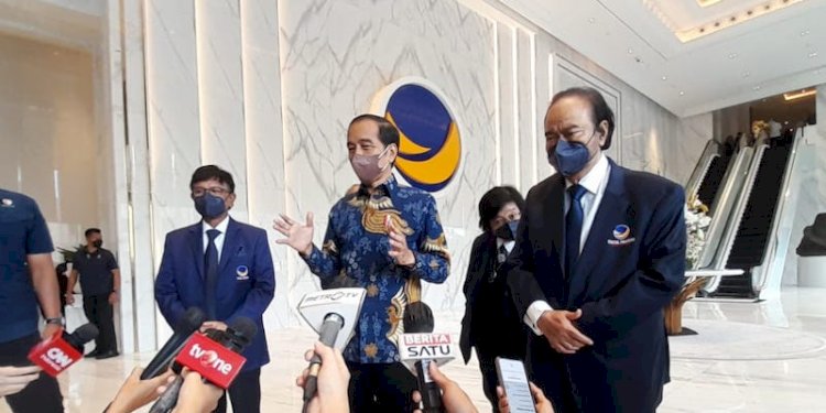 Presiden Jokowi saat datang ke Nasdem TOwer/Net