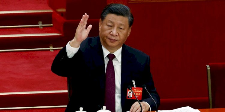 Presiden Xi Jinping di acara kongres Partai Komunis Tiongkok/Net
