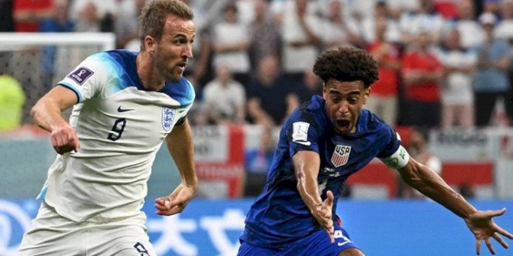 Laga kedua grup B Piala Dunia 2022 Amerika Serikat vs Inggris di Stadion Al Bayt Stadium, Sabtu (26/11)/Net