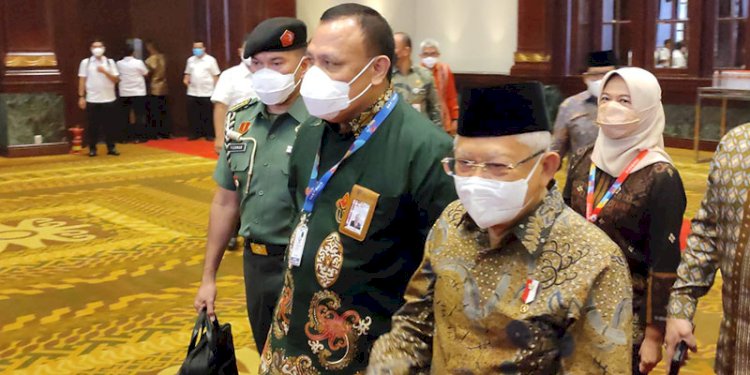 Wapres Maruf Amin dan Ketua KPK di acara Hakordia 2022/RMOL