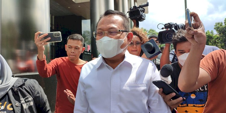 Sekretaris Mahkamah Agung (MA) Hasbi Hasan usai diperiksa KPK sebagai saksi tersangka Hakim Agung Gazalba Saleh/RMOL