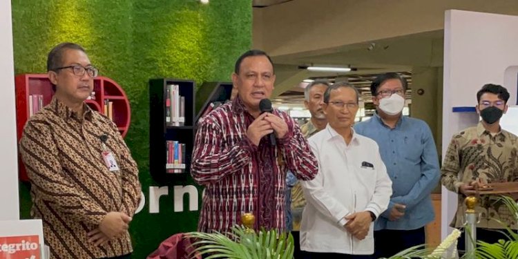 Ketua KPK, Firli Bahuri saat acara Penandatanganan Perjanjian Kerja Sama (PKS) antara KPK dengan IPB dan peresmian KPK Corner di Perpustakaan IPB/Net