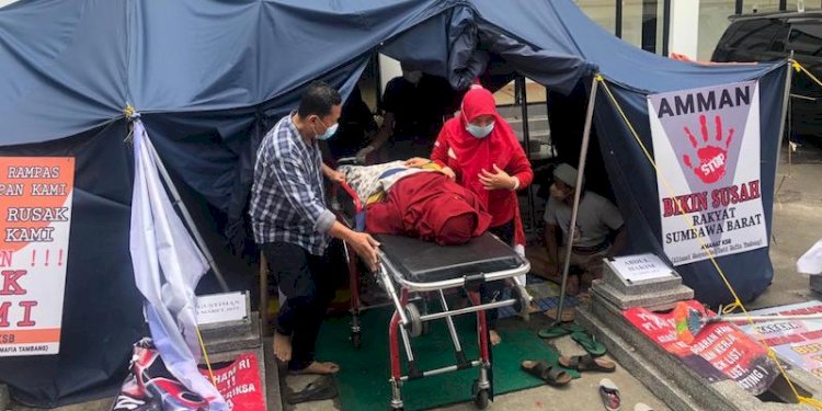 Massa aksi mogok makan dari AMANAT di Komnas HAM/Ist