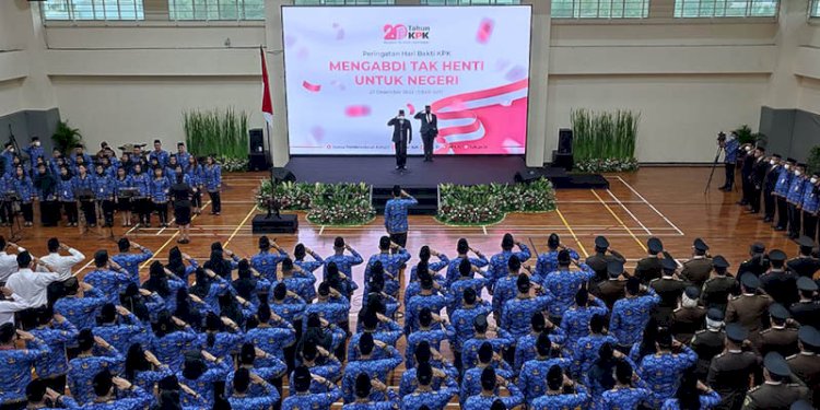 Upacara peringatan Hari Bakti KPK, Selasa (27/12)/RMOL