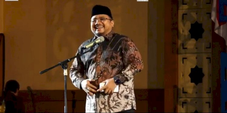 Menteri Agama Yaqut Cholil Qoumas saat sambutan acara IKALUIN Award/Repro