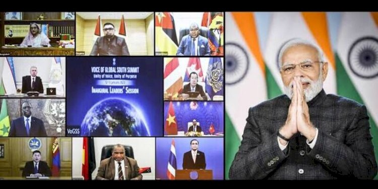  Perdana Menteri India Narendra Modi dalam pembukaan Voice of Global South Summit pada Kamis, 12 Januari 2022/Net
