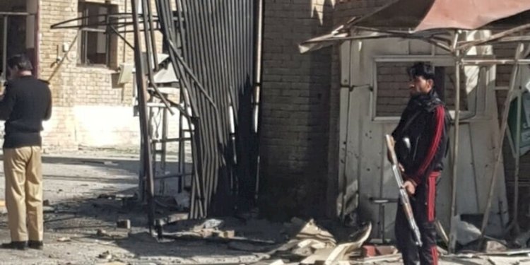 Kondisi di area Garis Polisi di Quetta setelah ledakan pada Minggu, 5 Febuari 2023 Terjadi/DAWN