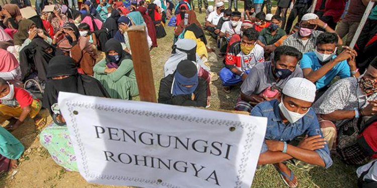 Pengungsi Rohingya di penampungan di Aceh/Net