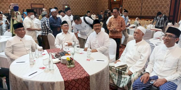 Ketua Umum PBNU, Yahya Cholil Staquf, di acara Simposium Nasional Satu Abad Nahdlatul Ulama yang digelar PAN di Hotel Sheraton Surabaya, Sabtu (18/2)/Net