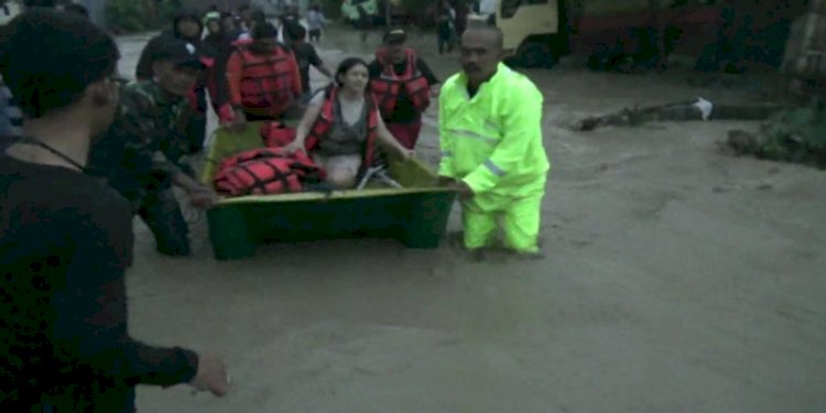 Situasi banjir yang melanda Perum Arion Mas Demak/RMOLJateng
