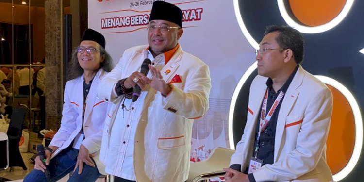 Sekretaris Jenderal PKS Aboebakar Al Habsyi Habib Aboebakar disela acara rekernas PKS di Golden Ballroom, Jakarta Pusat, Jumat (24/2)/RMOL