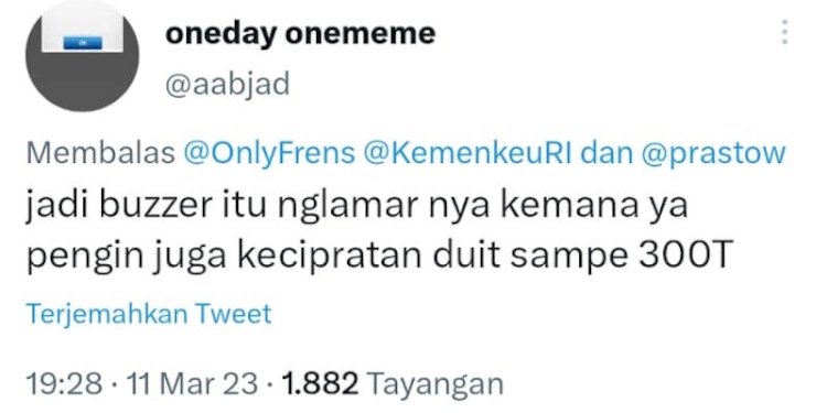 Tangkapan layar kicauan warganet/Net
