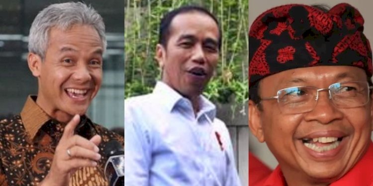 Ganjar Pranowo, Joko Widodo, I Wayan Koster/Net