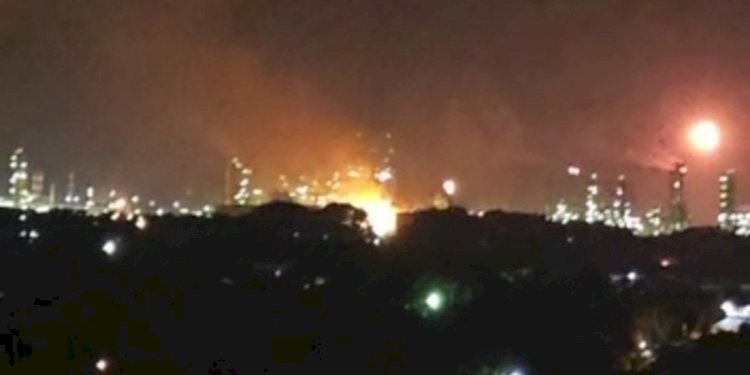Ledakan Kilang minyak Pertamina di Dumai/Repro