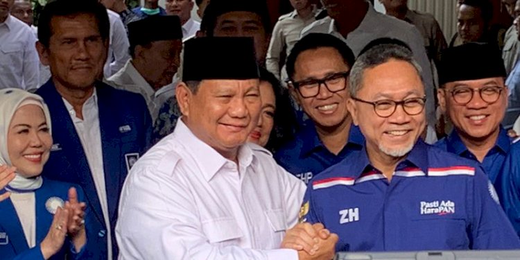 Ketum Gerindra Prabowo Subianto menerima kunjungan Ketum PAN Zulkifli Hasan/RMOL