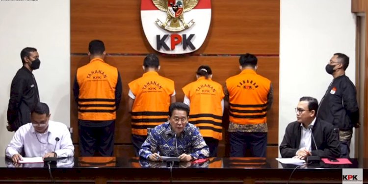 Konferensi pers KPK terkait dugaan korupsi pembangunan jalur kereta api di DJKA/RMOL