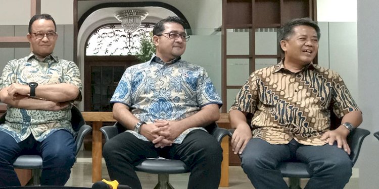 Anggota Tim Delapan KPP dari PKS, Muhammad Sohibul Iman, usai mengadakan pertemuan dengan Anies Baswedan di Sekret Koalisi Perubahan/RMOL