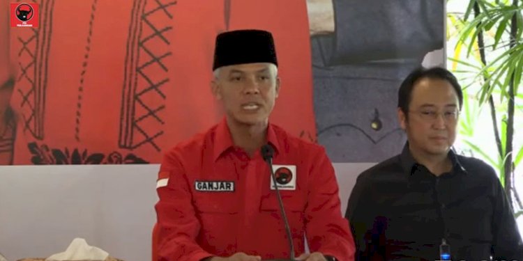 Ganjar Pranowo usai dideklarasikan sebagai bakal calon presiden 2024 oleh PDI Perjuangan/Ist