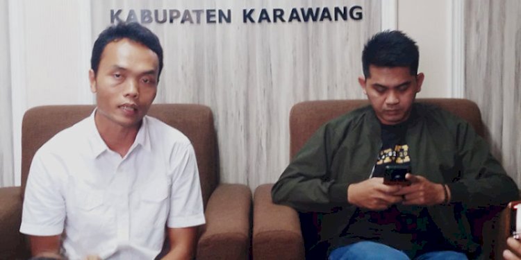 Ketua KPU Karawang, Miftah Faridz (kiri)/RMOLJabar