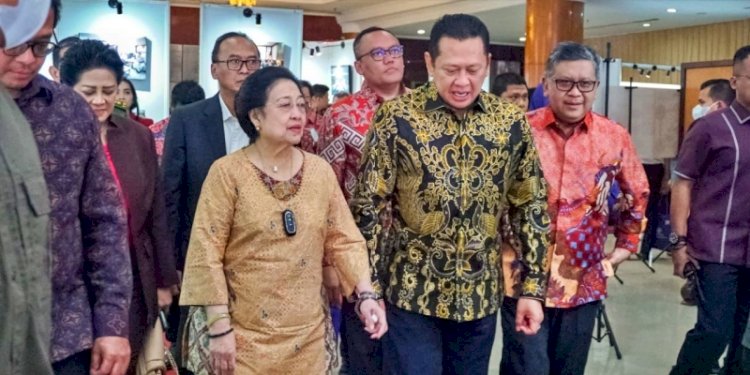  Presiden ke-5 Republik Indonesia Megawati Soekarnoputri bersama Ketua MPR RI Bambang Soesatyo/Ist