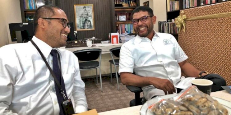 Ketua YARA, Safaruddin menemui Ketua Forum Bersama (Forbes) anggota DPR dan DPD RI asal Aceh, Nasir Djamil/Ist
