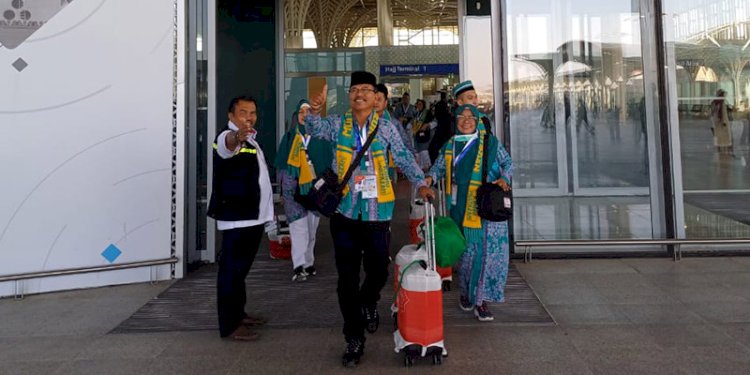 Jemaah haji Indonesia saat tiba di Arab Saudi/Ist