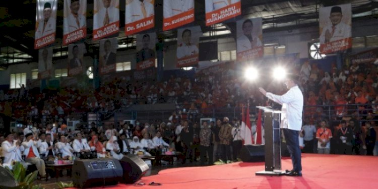 Anies Baswedan saat menghadiri halal bihalal DPD PKS Kota Bogor/Ist